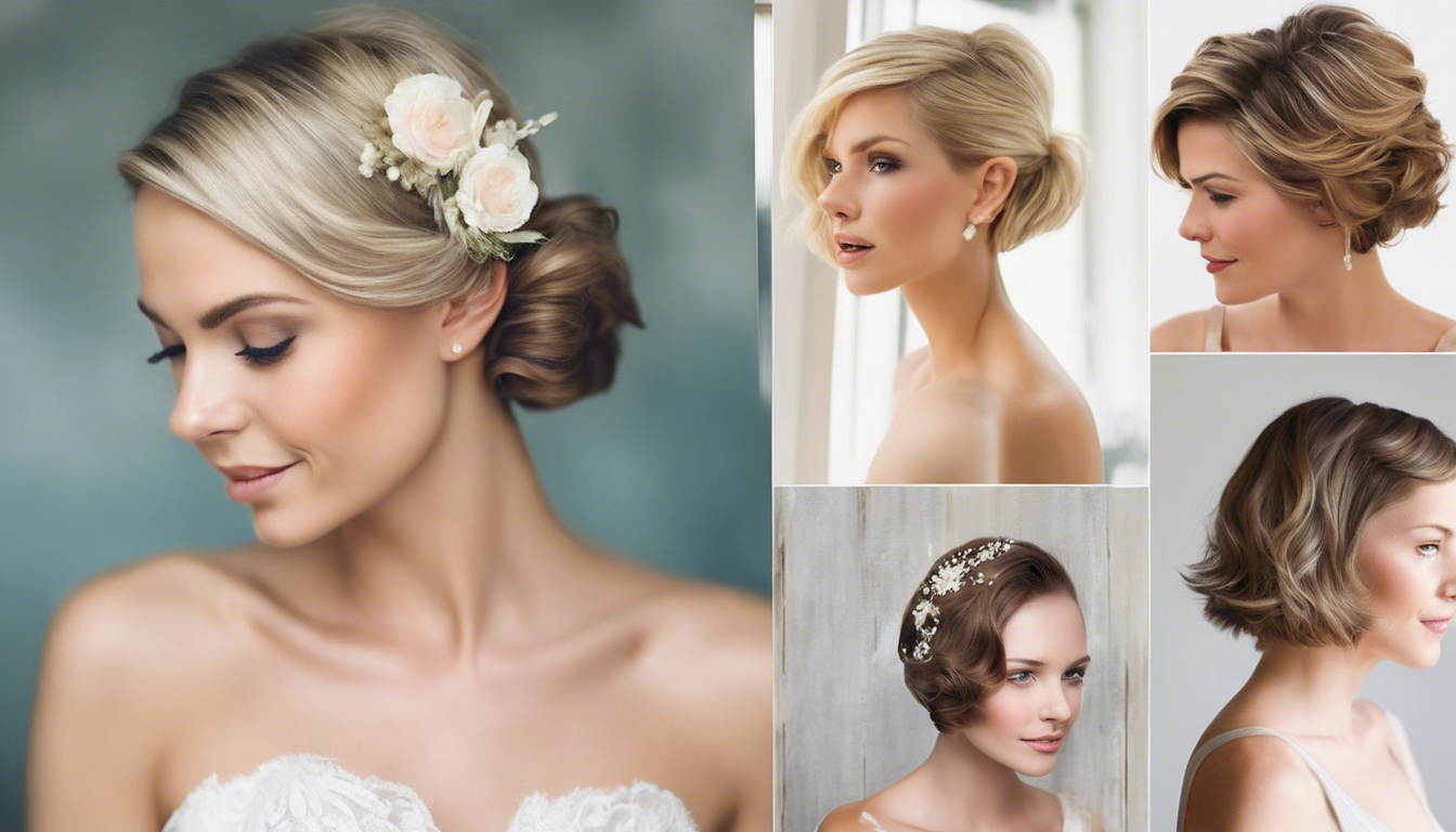 découvrez les plus belles coiffures de mariage pour les cheveux courts ! inspirez-vous de notre sélection de styles élégants et modernes qui sublimeront votre look le jour j, tout en mettant en valeur votre courte crinière. que vous préfériez un chignon chic, des ondulations douces ou des accessoires raffinés, trouvez l'inspiration parfaite pour votre coiffure de mariée.