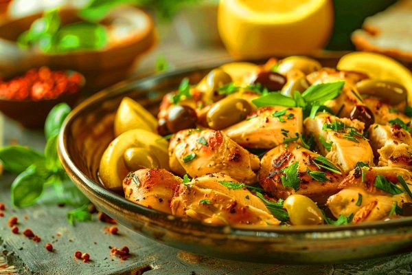 Poulet au citron et aux olives : découvrez comment cette recette simple peut égayer votre table